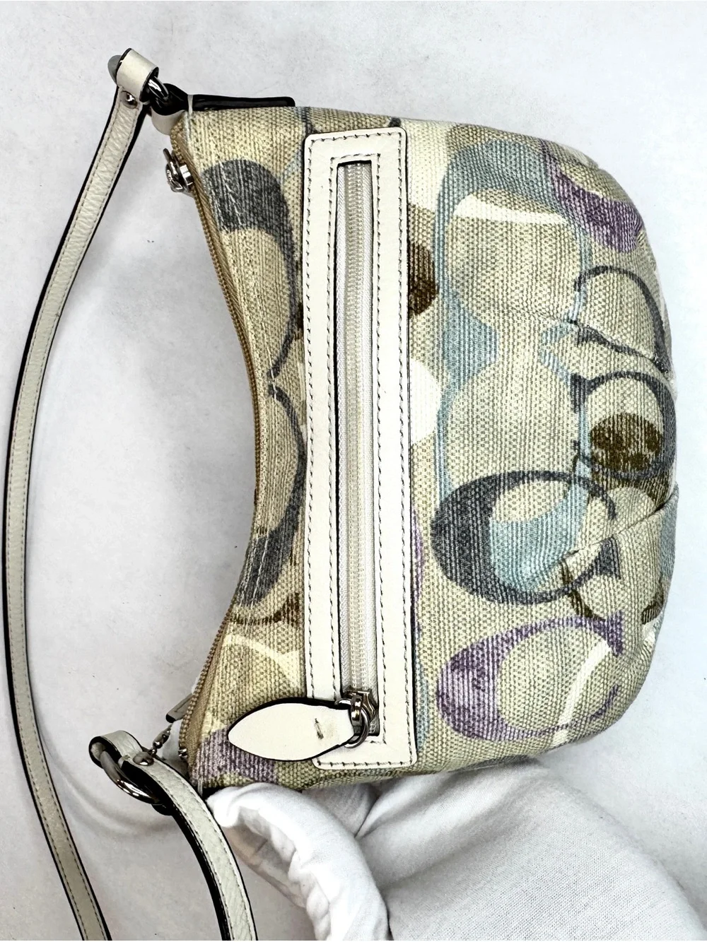 Coach Multicolor Signature Scribble Canvas Swingpack Shoulder Bag